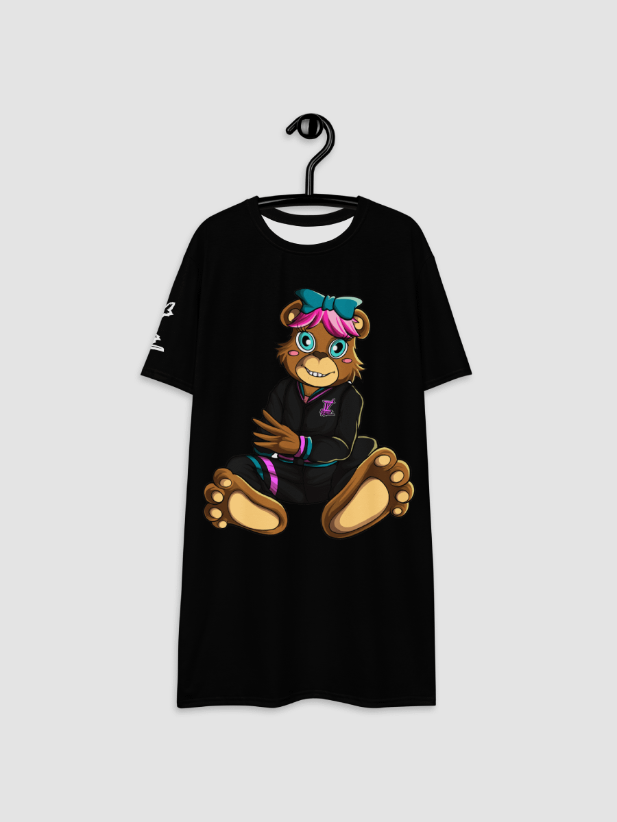 Sitting Girl Bear All-Over Print T-Shirt Dress product image (4)