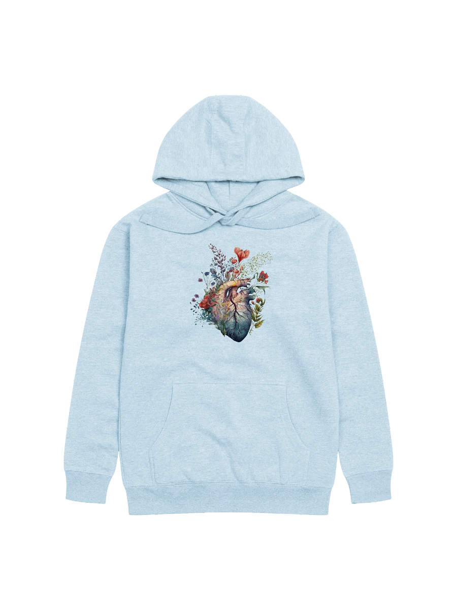 Wildflower Heart Pullover Hoodie – Floral Anatomy Watercolor product image (5)