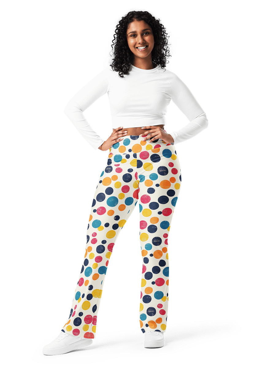 Polka Dot Illusion Vintage Retro Flare Leggings product image (1)