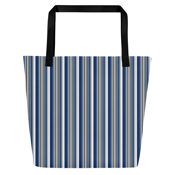 Winter Christmas Stripes Holiday Pattern – All-Over Print Large Tote Bag with Pocket product image (1)