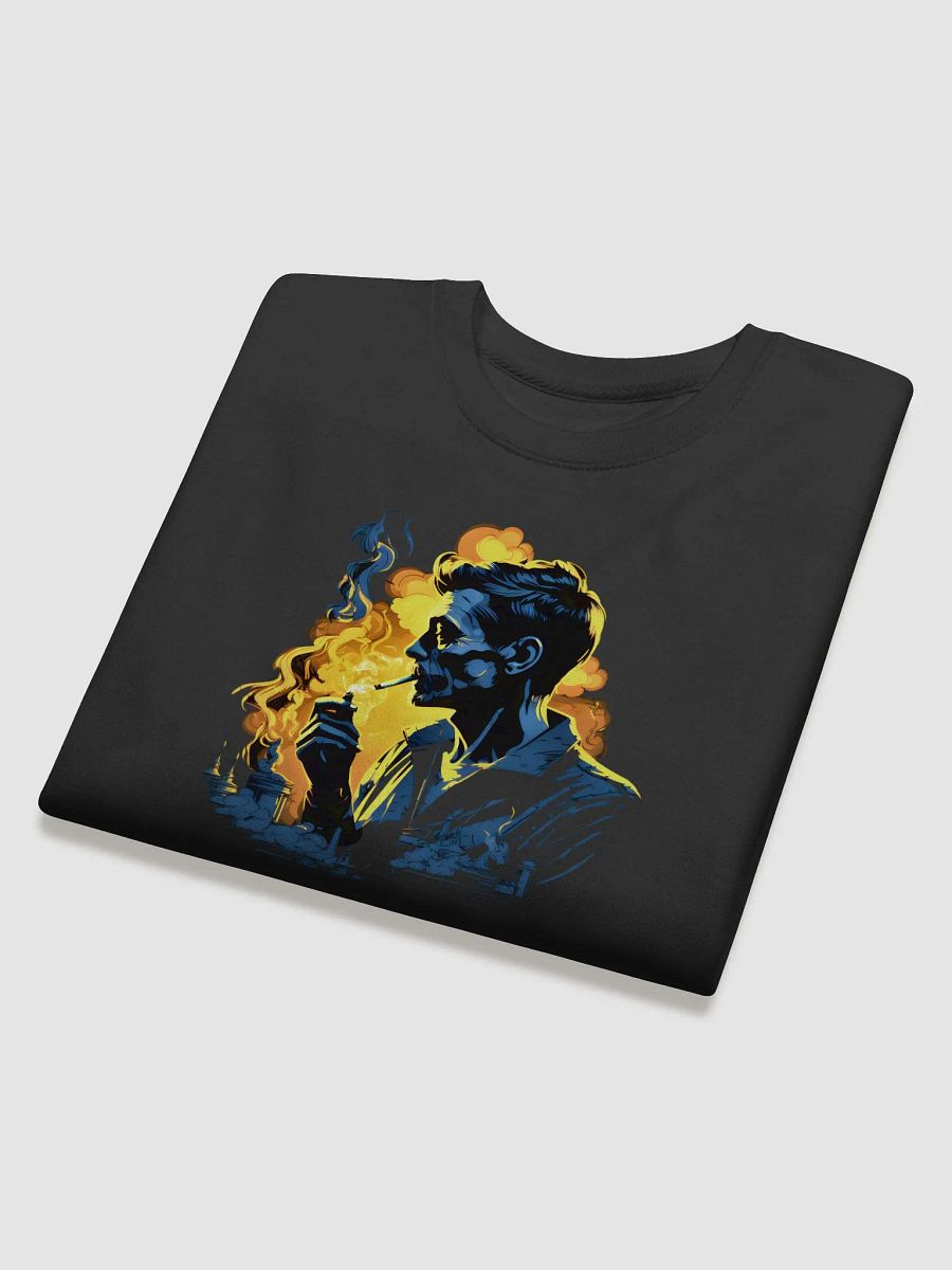 Blue Smoke Man Long Sleeve Sweater – Stylish Abstract Art Pullover product image (4)