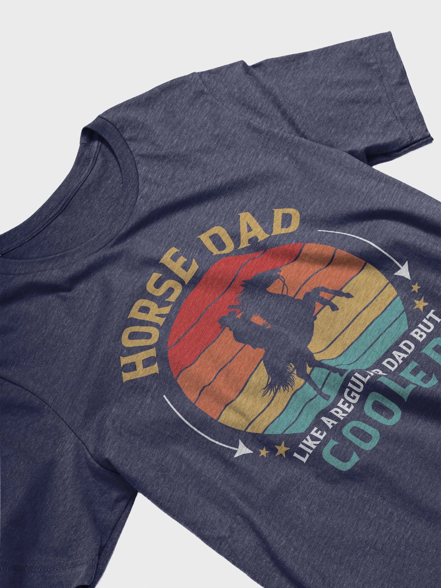 "Horse dad" t-shirt (dark background) product image (3)
