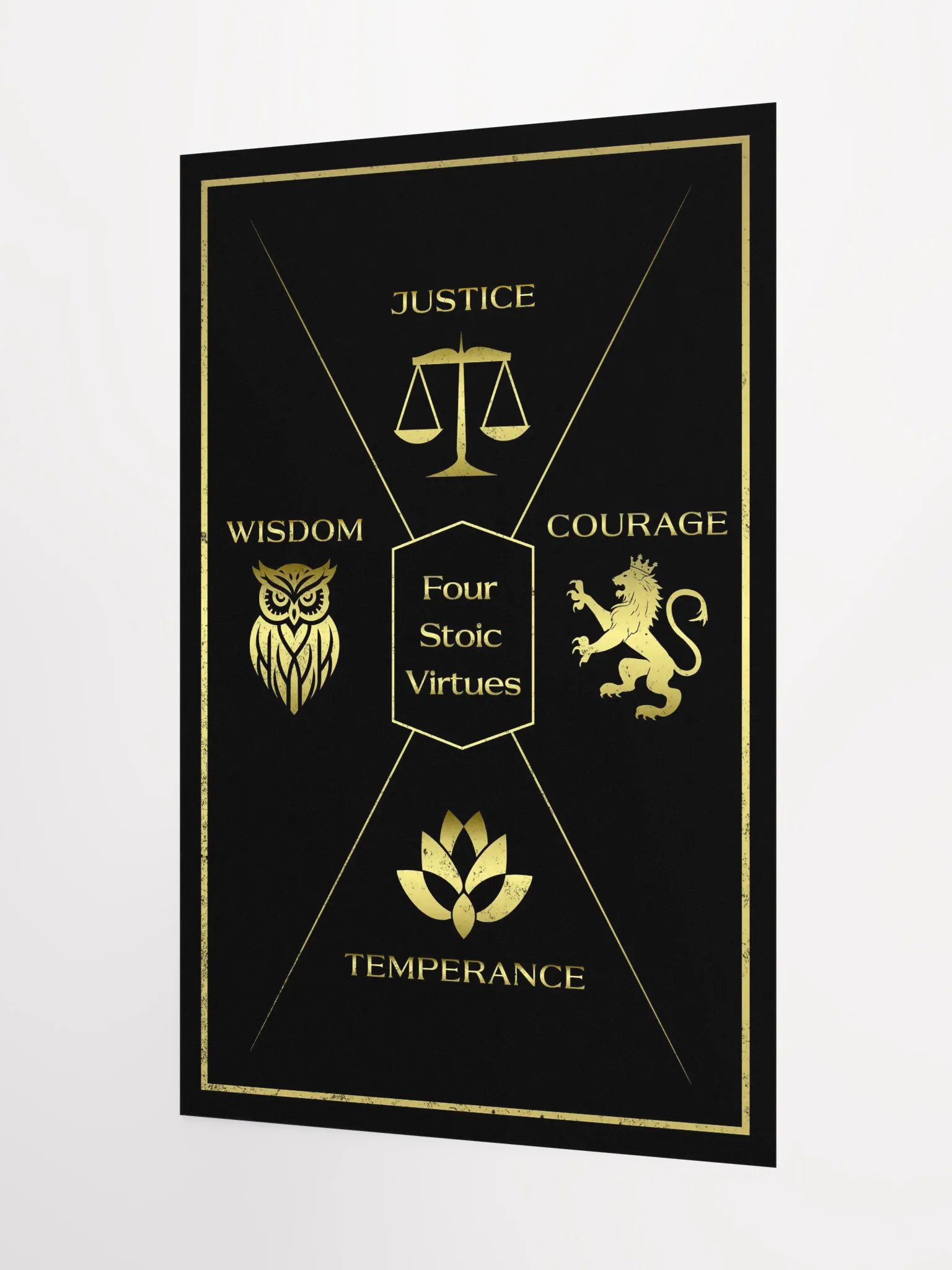4 Stoic Virtues Matte Paper Poster product image (5)