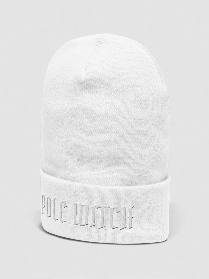 POLE WITCH Whiteout Embroidered Beanie product image (5)
