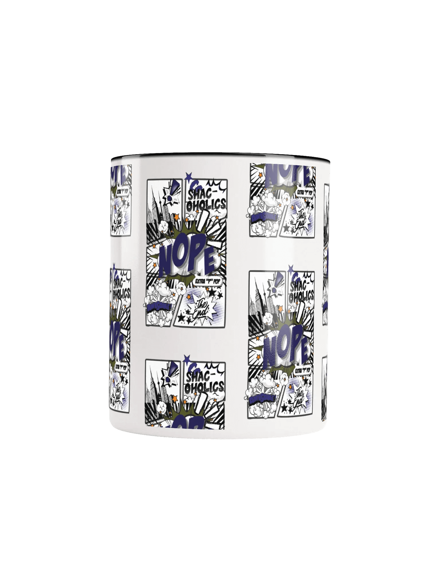 Shac-oholics Comic Blast Mug - Dark Blue 