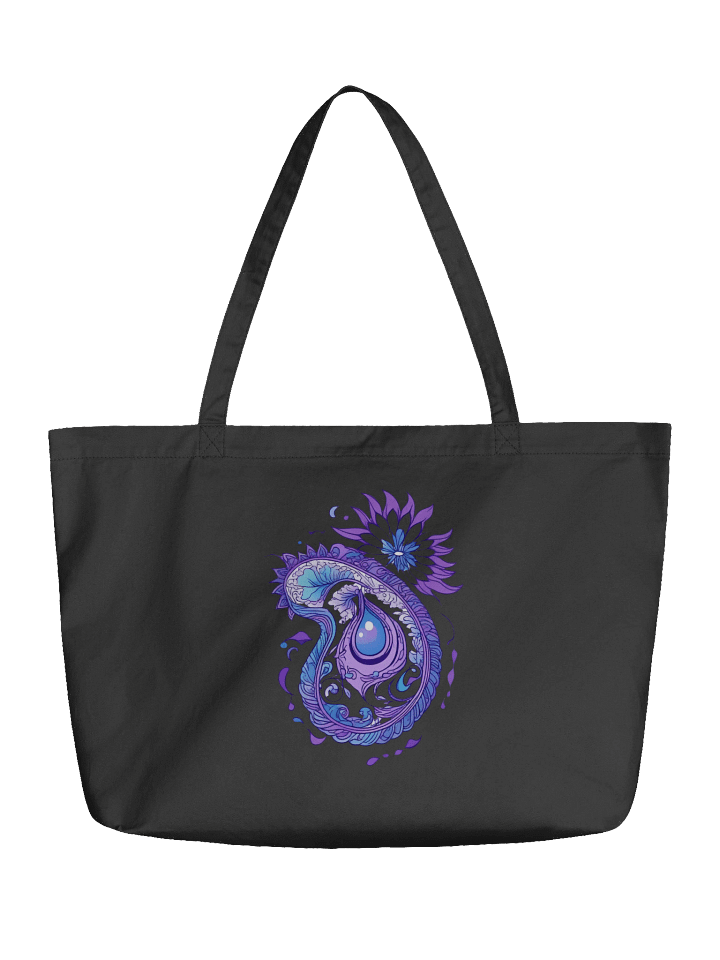 Indigo Paisley Flower - Eco-conscious Organic Cotton Tote product image (1)