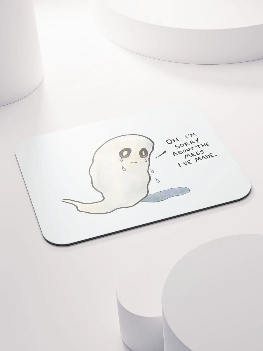 apologetic ghost mouse pad product image (4)
