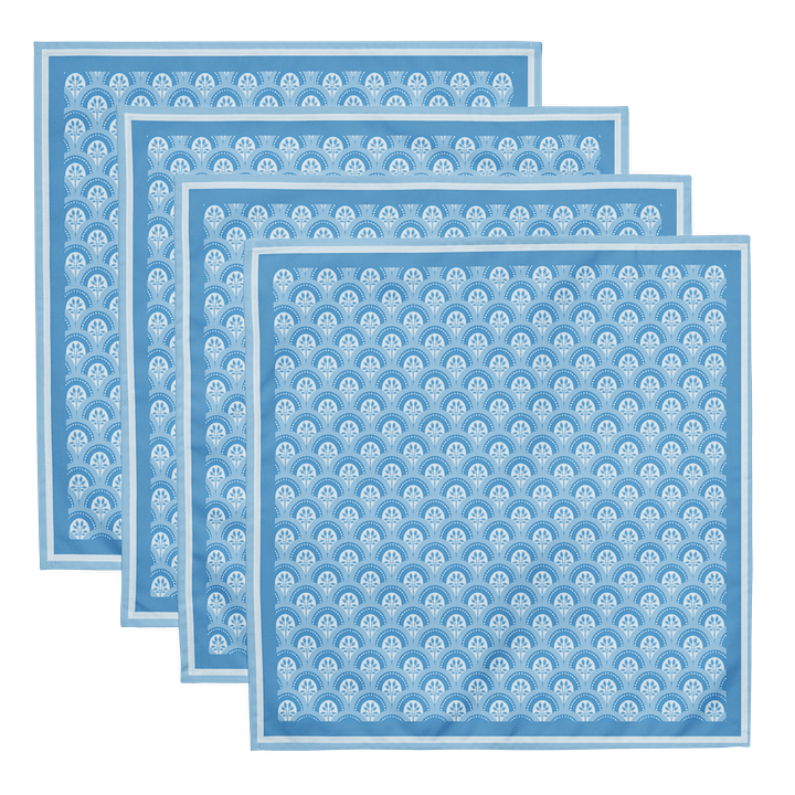 Le Blue Deco Cloth Napkin Set – Elegant Art Deco Dining (4-Piece) product image (1)