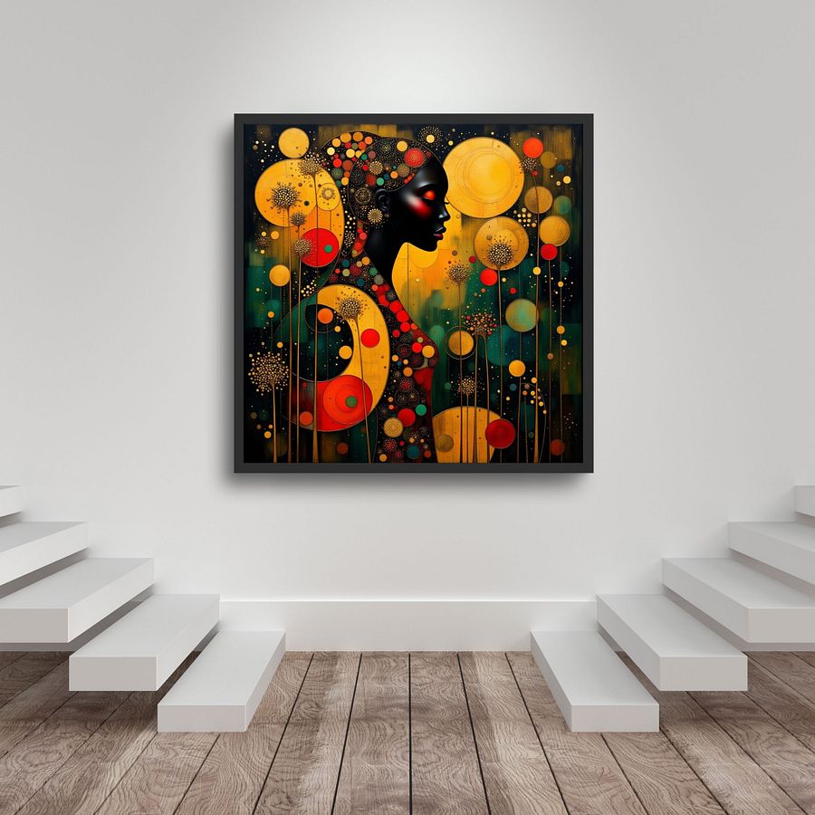Winnergy Beautiful Black Woman Illustration Printable Art product image (4)
