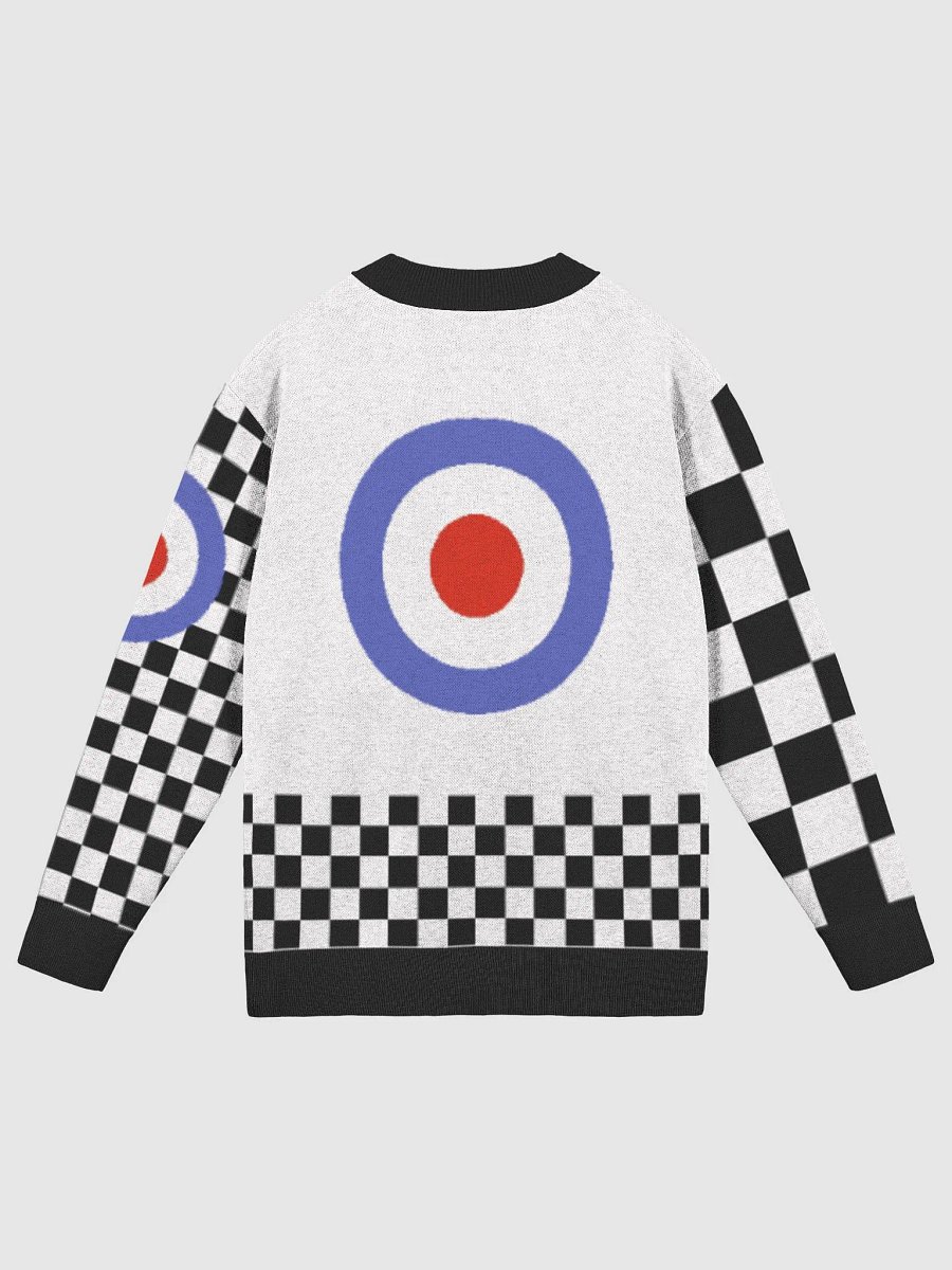 White Mod Dot Racer Cardigan product image (2)