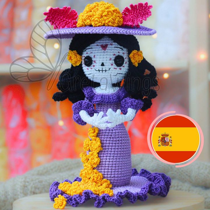 PATRÓN DE CROCHET Catrina Amigurumi PDF (Descarga Digital) product image (1)