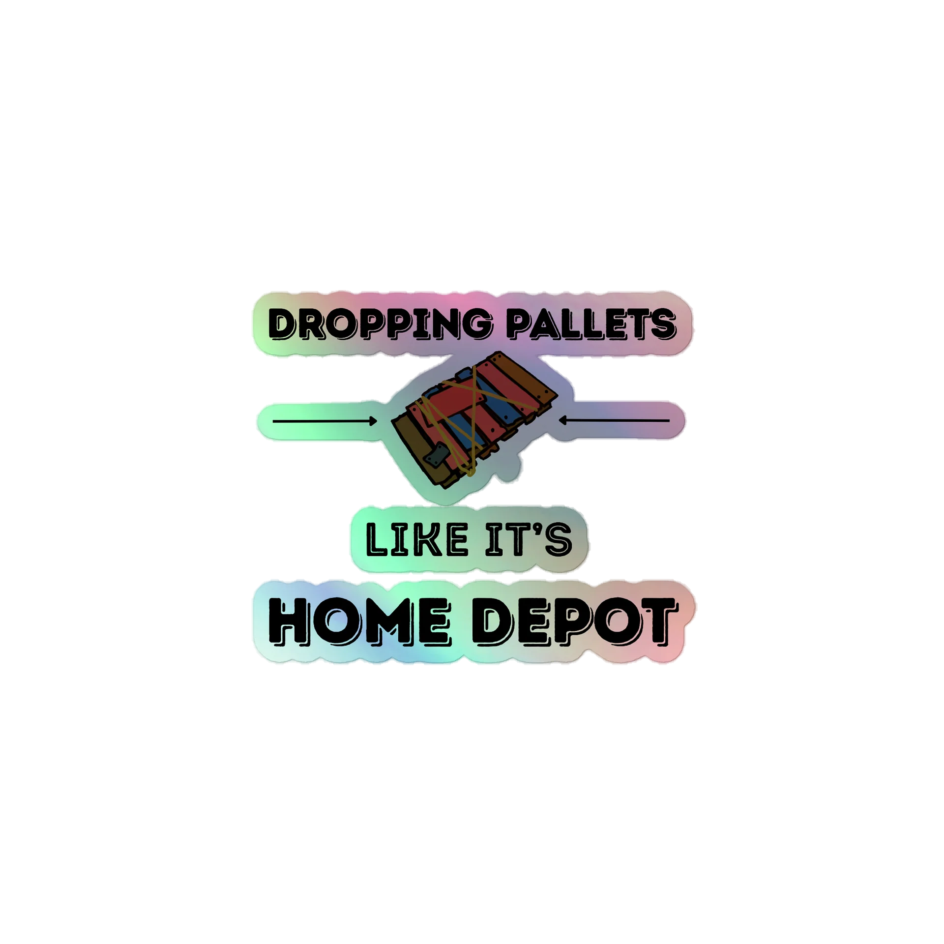 Pallets Holographic Sticker Sheet product image (1)