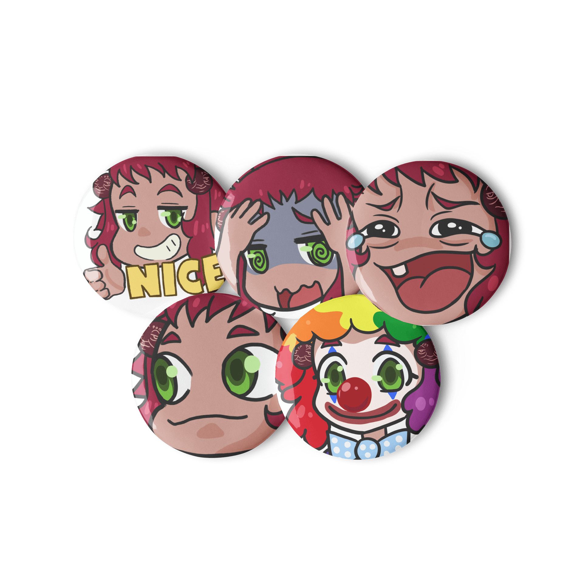 Thrift-tan emotes button set product image (3)