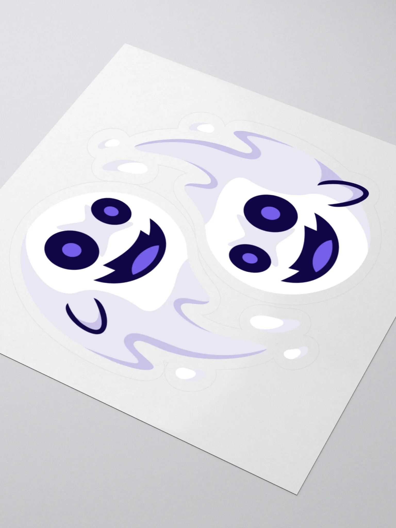 Whimsical Ghost Circle Kiss Cut Stickers product image (3)