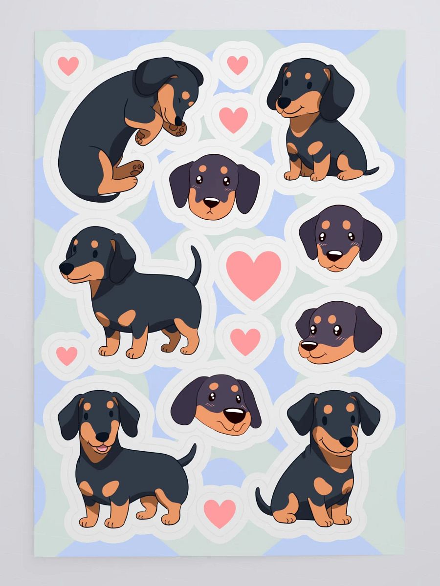 Dachshund Delight Kiss Cut Sticker Sheet product image (4)
