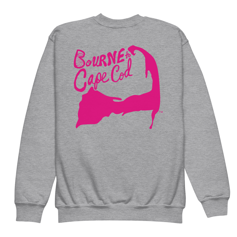 Girls' | Cape Cod Crew | DTG Vintage Print | BRN.2C.C.™ Youth Sweatshirt | BOURNE to Stand Out™ product image (2)