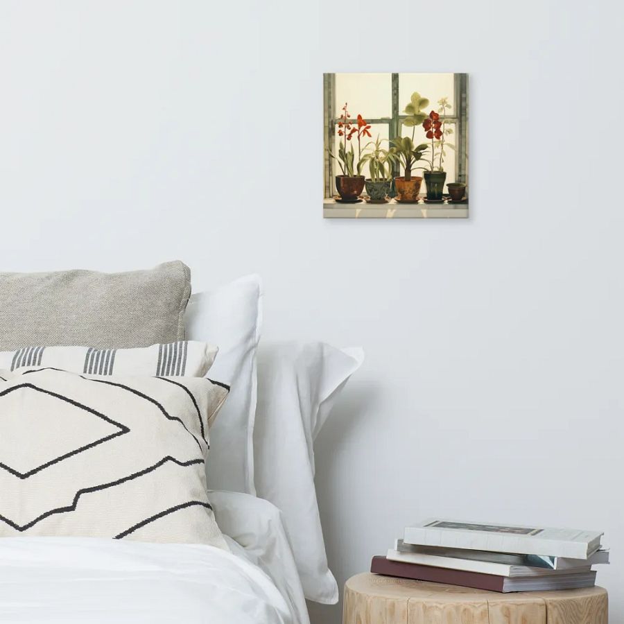 Art2401-12 Potted Plants Still Life - Canvas Print - sm product image (4)