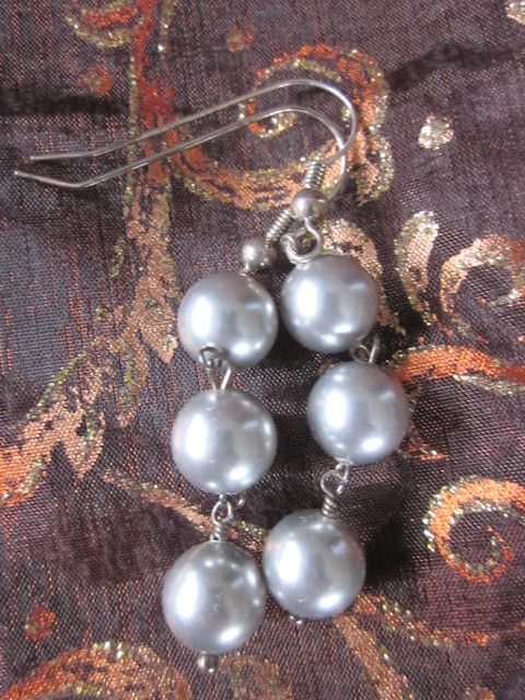 Ohrringe mit 3 perlen Silber product image (1)