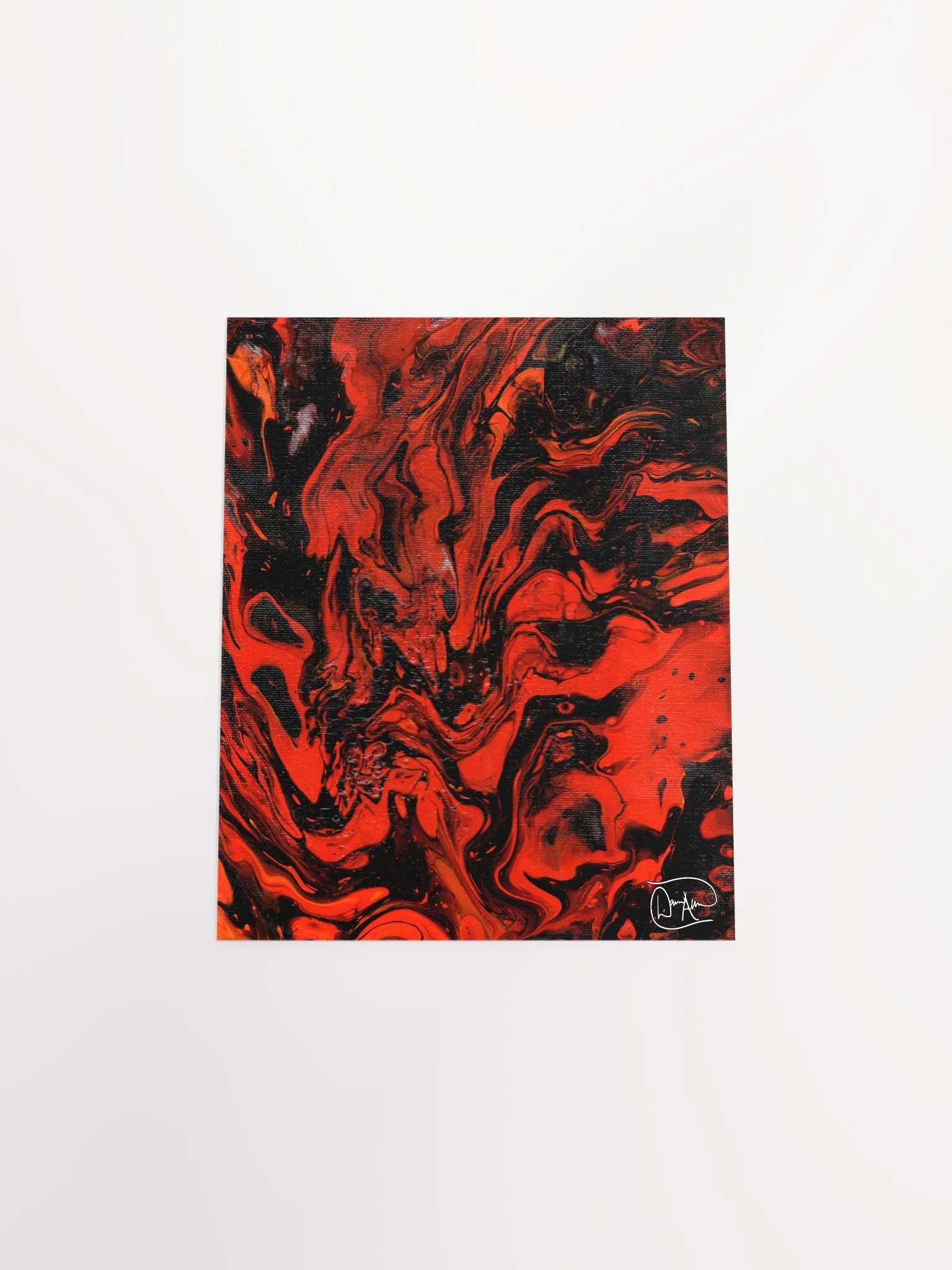 Demon In My Headphones Fluid Acrylic Print product image (4)