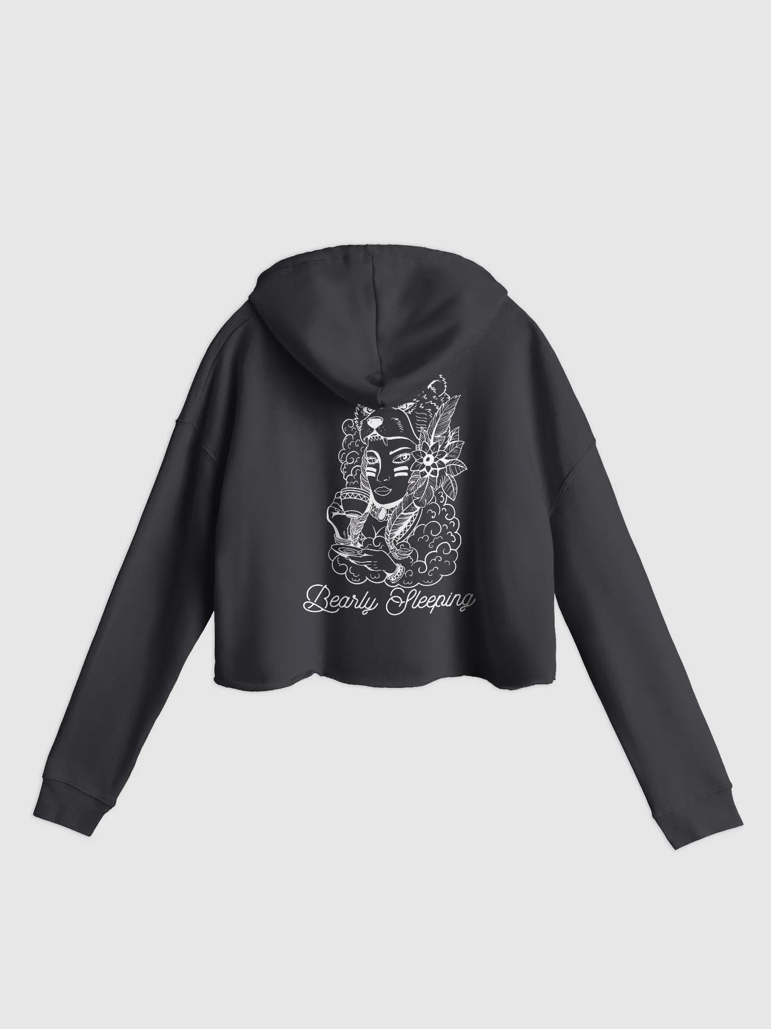 Bearly Sleeping Crop Hoodie product image (6)