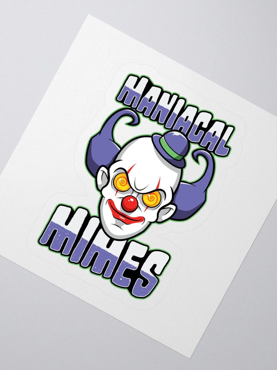 Maniacal Mimes Creepy Clown Sticker – Funny & Spooky Horror Decal product image (4)
