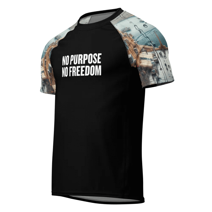 Freedom Statement Men's Rash Guard | no purpose no freedom product image (1)