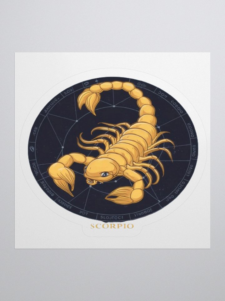 Scorpio Zodiac Sticker - Exclusive Golden Design | TDS Music product image (2)