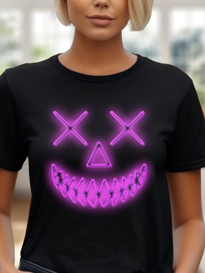 Smile - Neon Pink - Bella Canvas 3001 Unisex Staple T-Shirt product image (1)