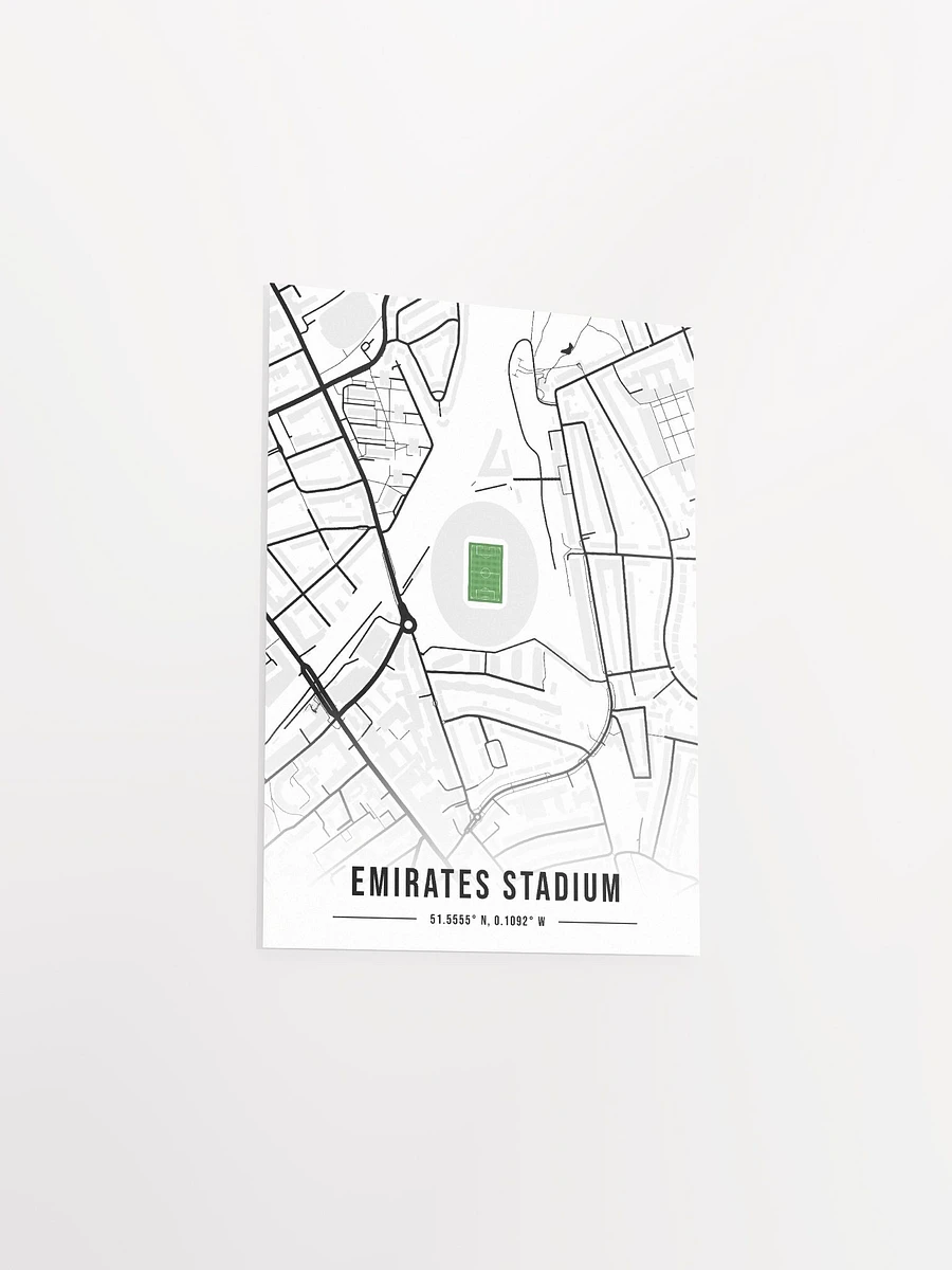 Arsenal Stadium White Map Design Poster product image (3)