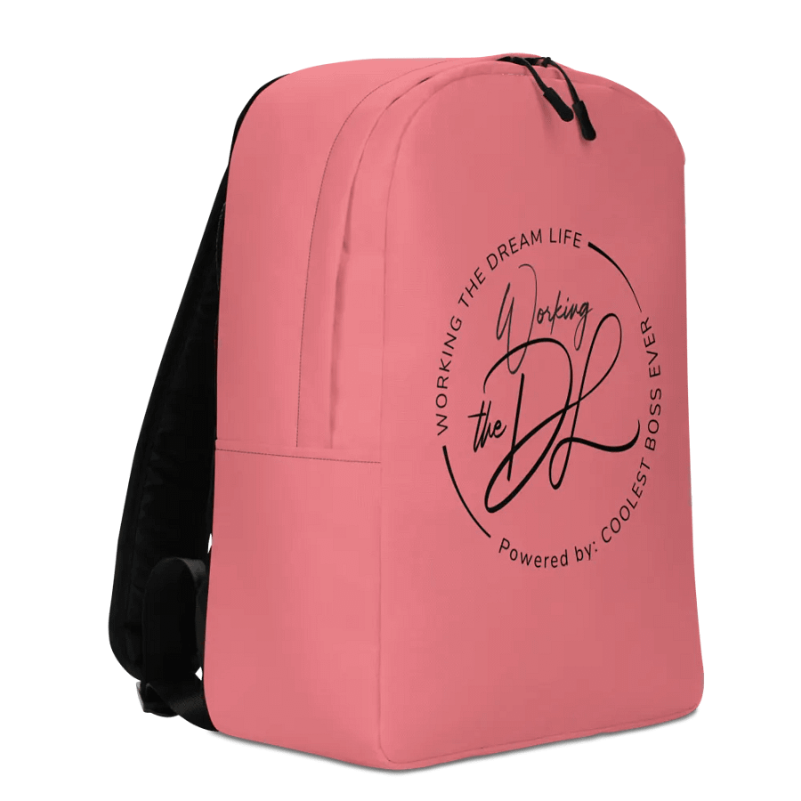 Work the Dream Life – Pink Minimalist All-Over Print Backpack for Work, Travel & Everyday Use product image (3)