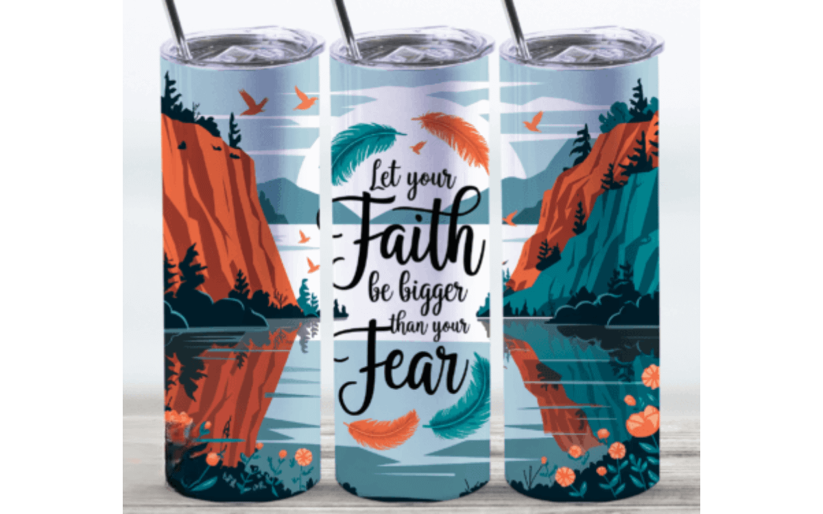 Faith Over Fear Stainless Steel Tumbler product image (1)