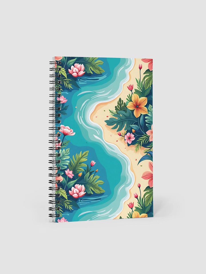 Coastal Beauty Spiral Notebook – Seaside Florida Style, Destin FL Vibes, Crab Island, Emerald Coast-Inspired 118-Page Ruled Journal product image (1)
