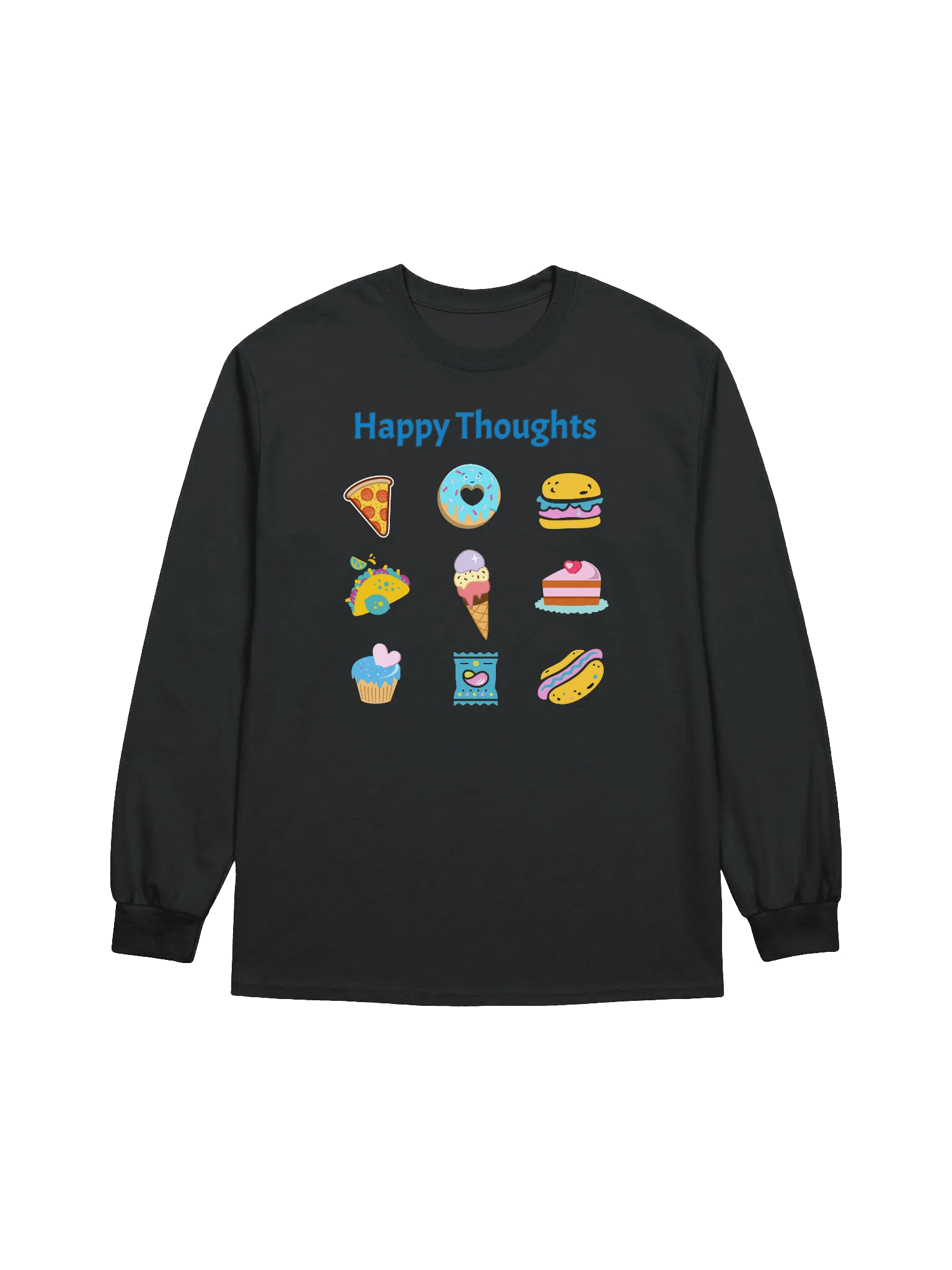 Happy Thoughts - Don't Judge Me - Junk Food - Gildan Ultra Cotton Unisex Long Sleeve T-Shirt product image (3)