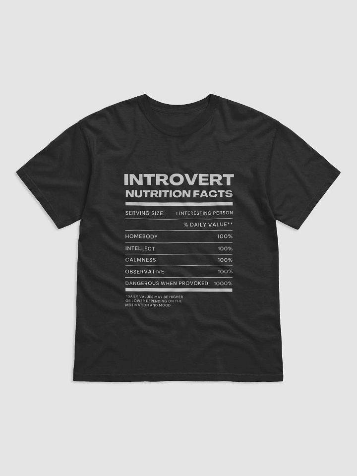 Introvert Nutrition Facts T-Shirt product image (1)