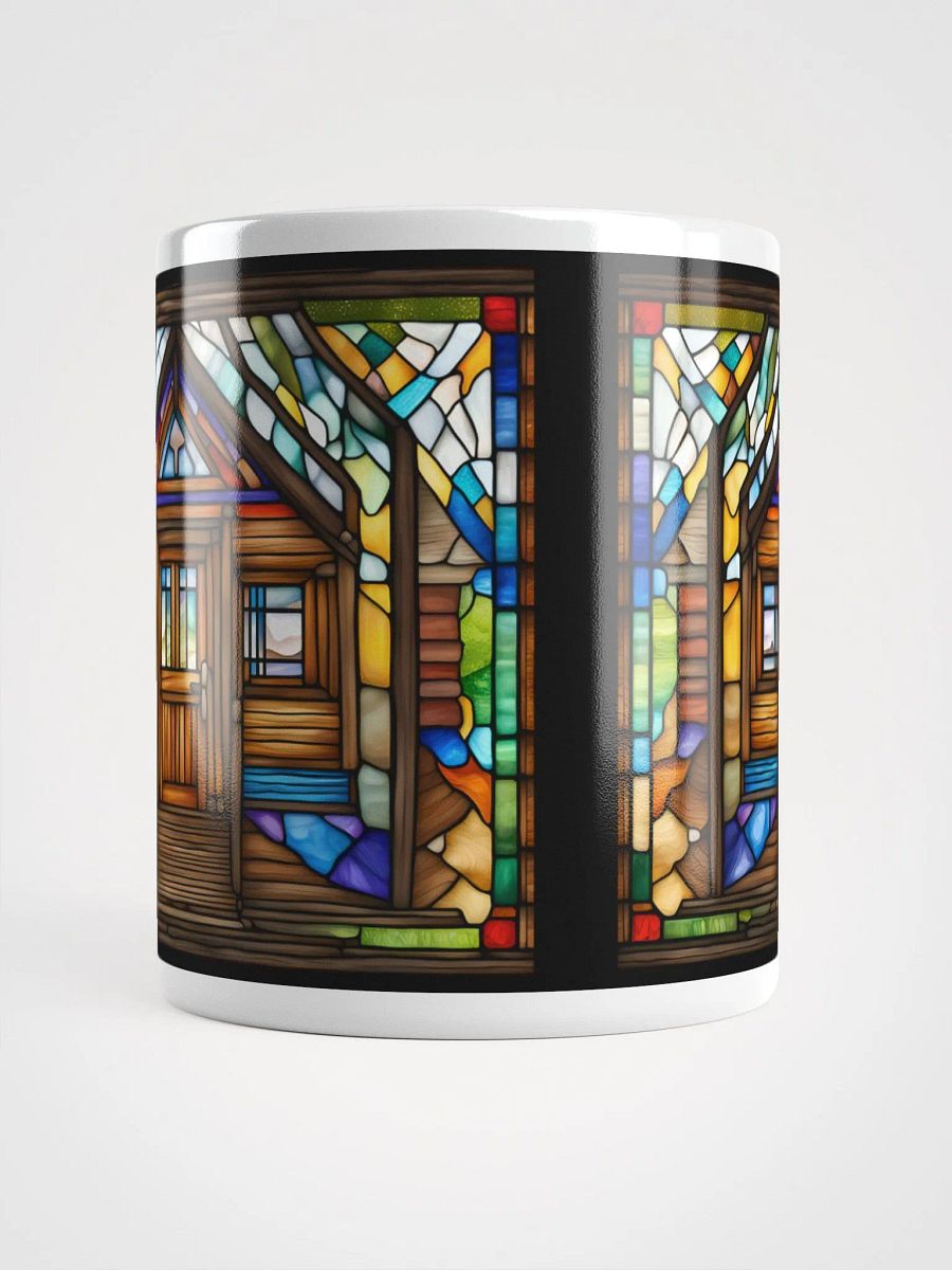 #001 Stained Glass Style Log Cabin Mug product image (9)
