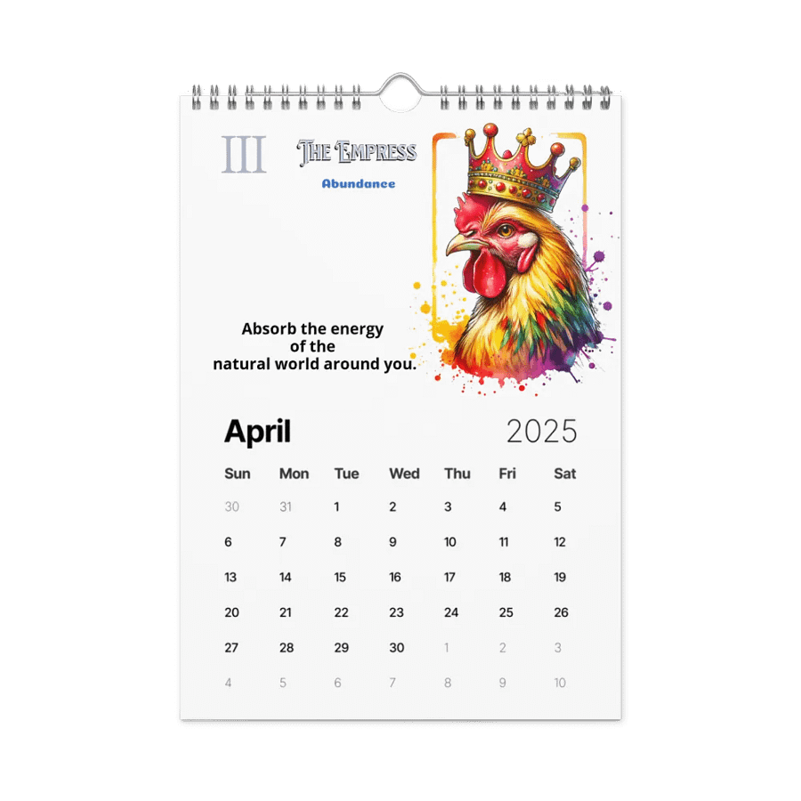 Chicken Tarot Inspiration 12 Month Wall Calendar product image (9)
