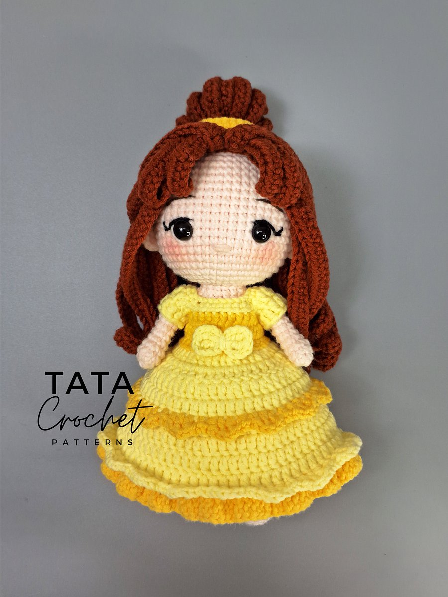 PDF -♡- Doll Dress Up & Transformation -♡- Belle Princess Amigurumi Crochet Pattern product image (10)