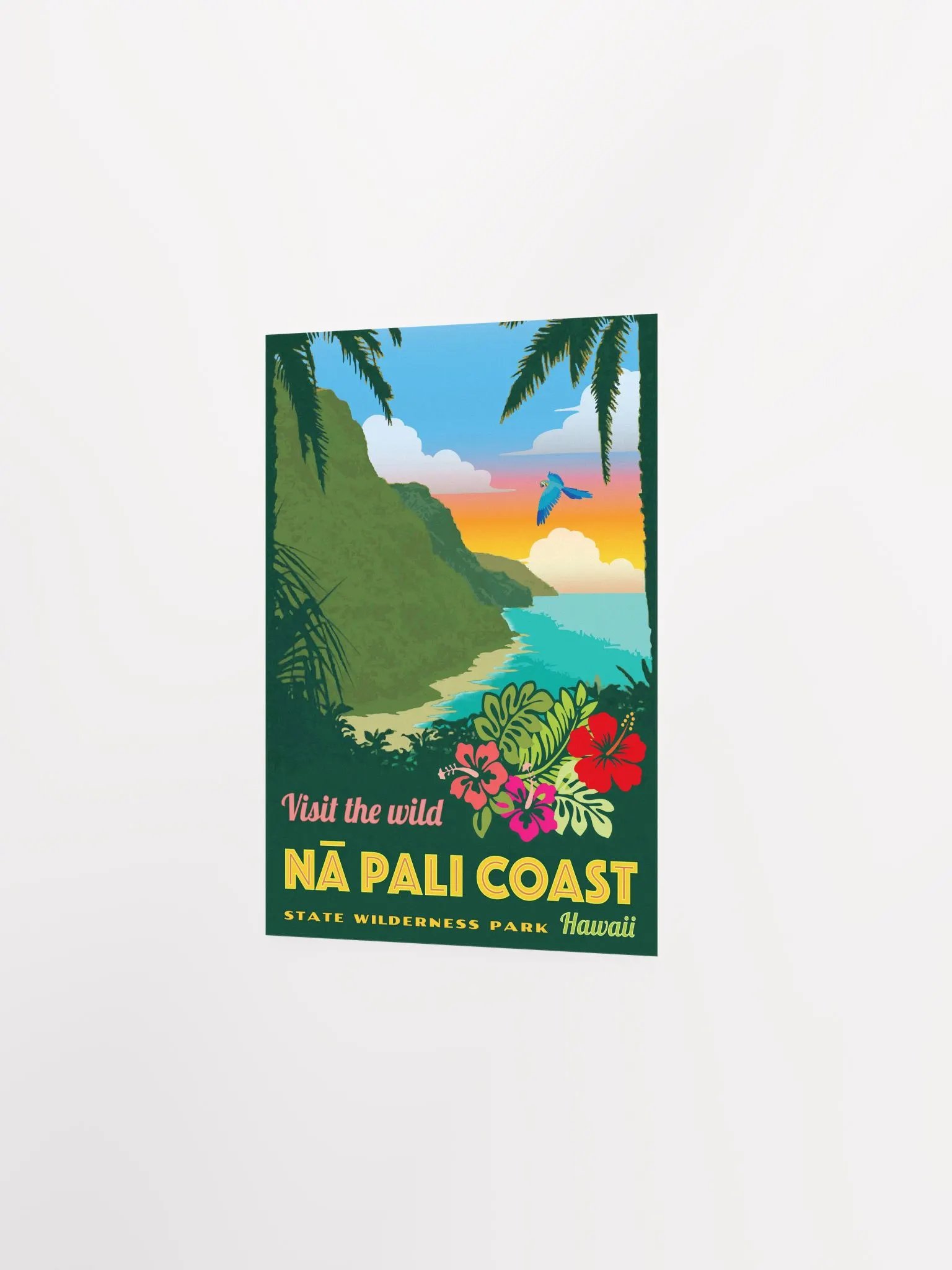 Vintage-Style Na Pali Coast Travel Poster product image (4)