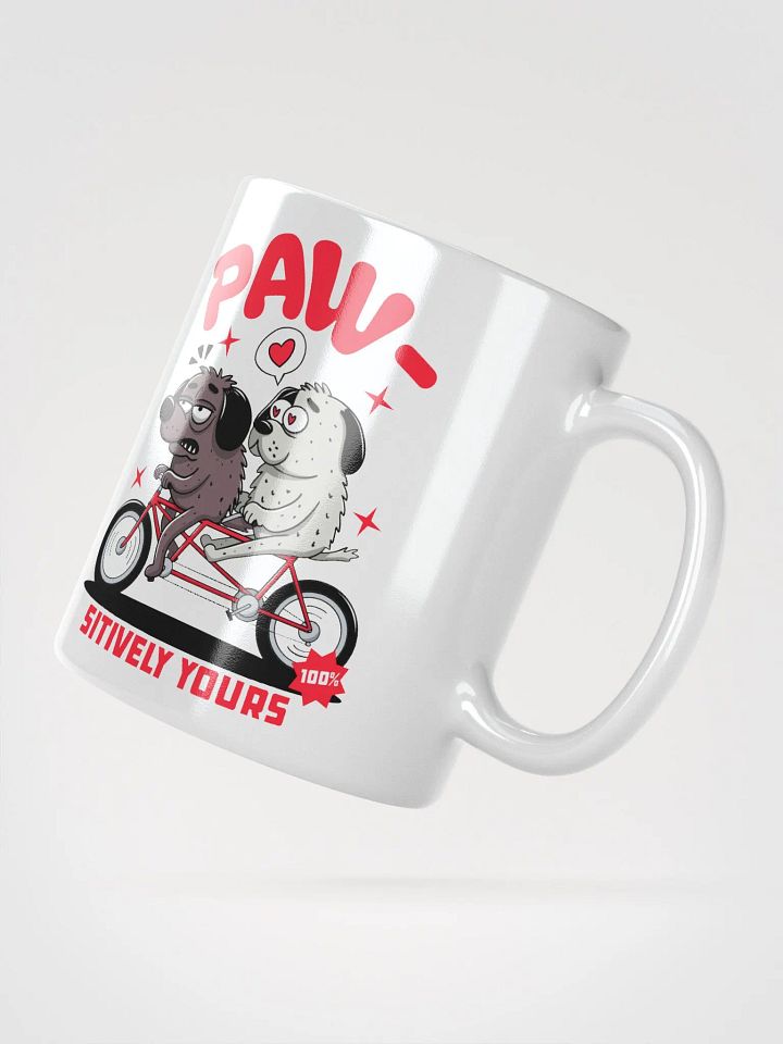 Paw-sitively Yours - Mug Cute Dog Tandem Bike Design product image (2)