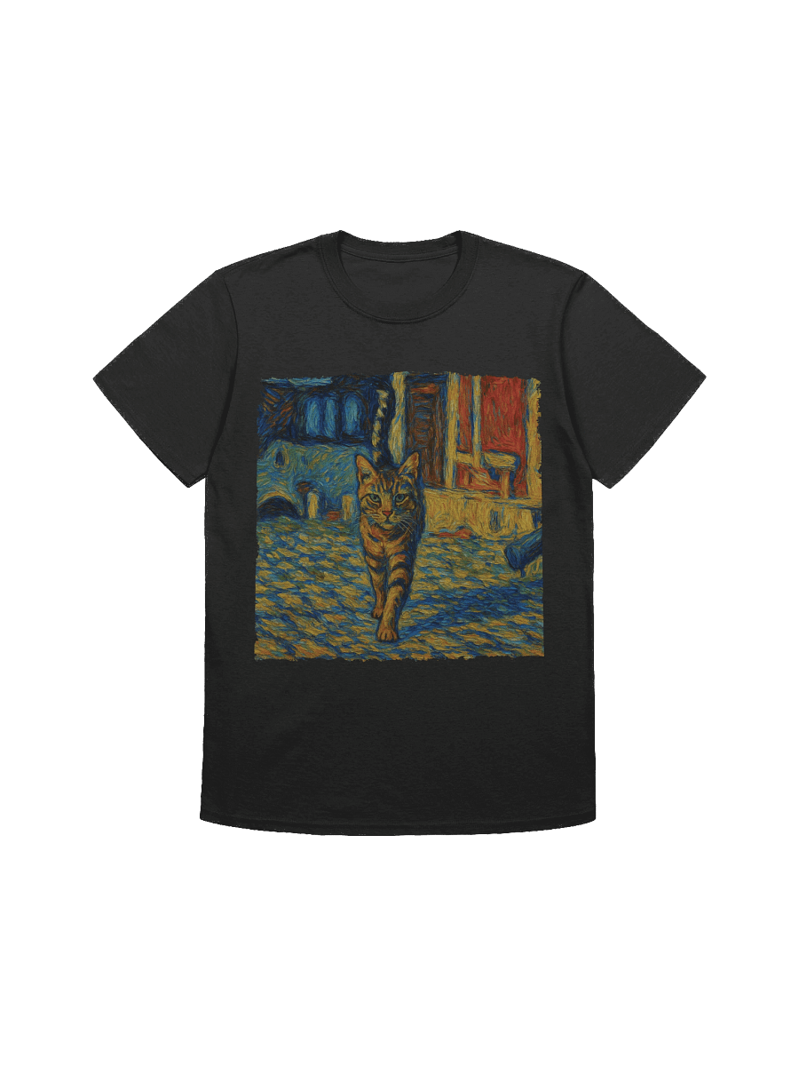 Van Gogh Cat Walk T-Shirt product image (1)