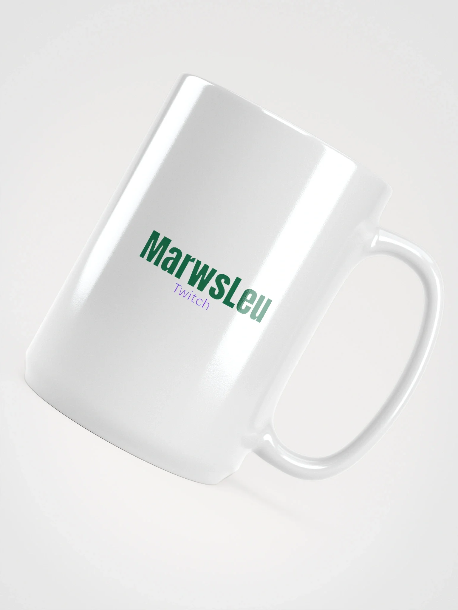Vibrant Twitch Logo White Glossy Mug product image (4)