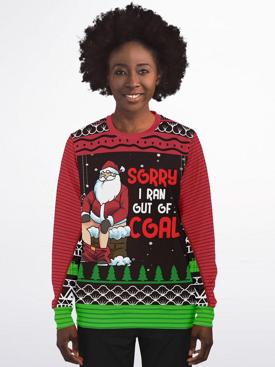 “Sorry I Ran Out of Coal” Funny Santa Christmas Sweatshirt | Naughty Santa Holiday Jumper | Chimney Humor Party Outfit | Unisex Xmas Gift product image (7)