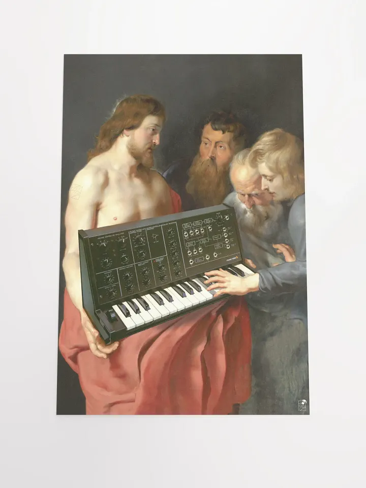 Korg's Apparition to the Disciples by Frank Fonik (Korg MS-20), Techno EDM Matte Paper Poster product image (2)