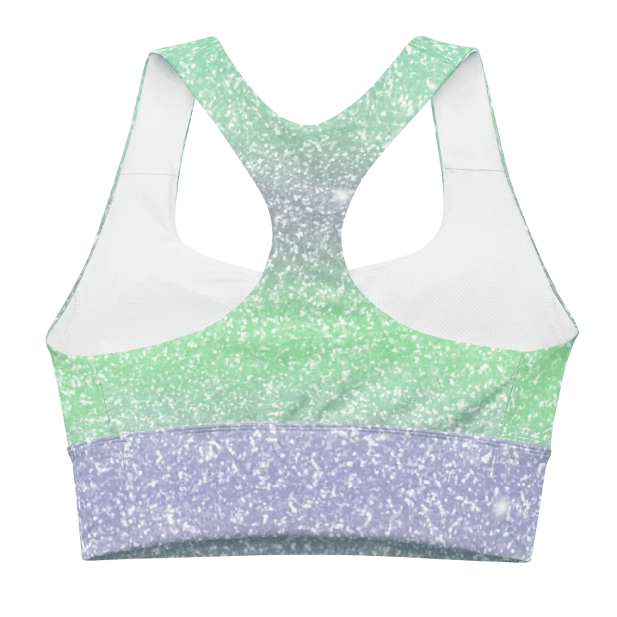 Glitter Unicorn Texture Design Longline Sports Bra - 2 product image (3)