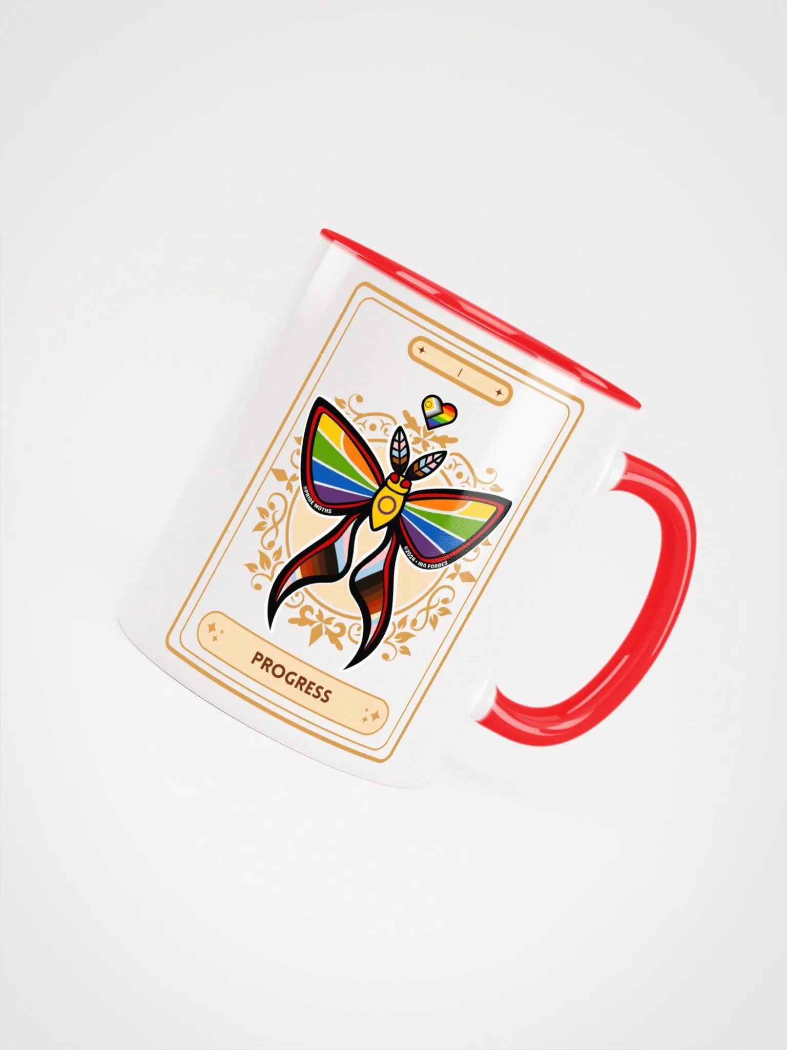 Progress Pride | Tarot Moth | Moth Mugs | LGBTQIA+ product image (4)