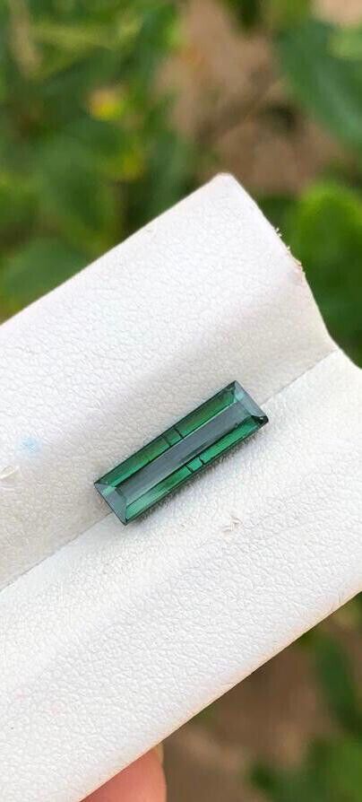 NATURAL TOURMALINE GEMSTONE FOR WIRE WRAPPING CHROME COLOR EMERALD CUT, 2 CARAT product image (6)