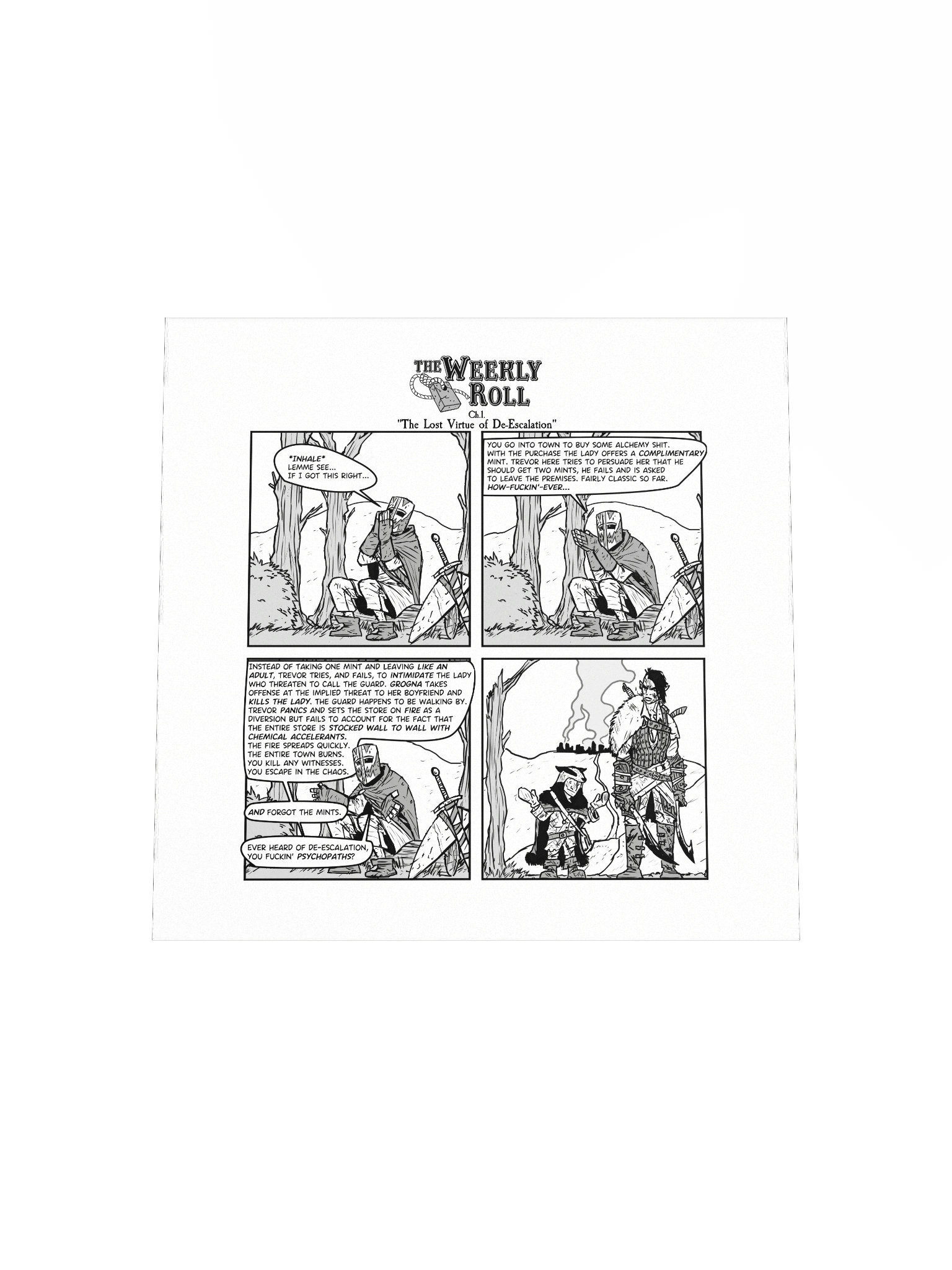 The Weekly Roll Ch. 1. Print Square product image (4)