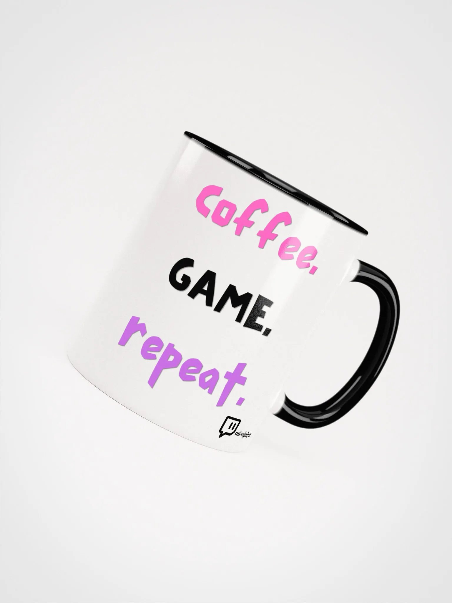 coffee. GAME. repeat. Coffee Cup w/ logo product image (4)