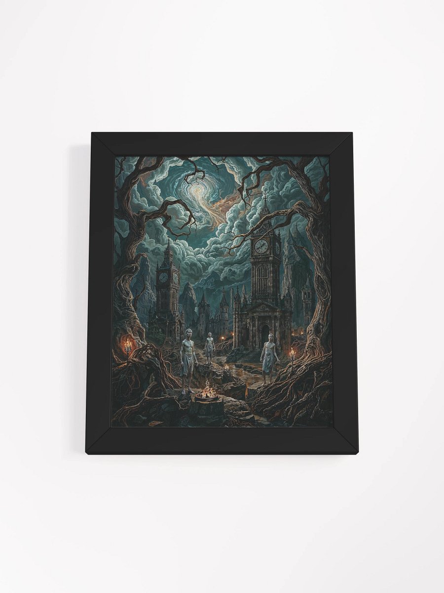 Ritual Beneath the Shattered Clock Framed Print product image (7)