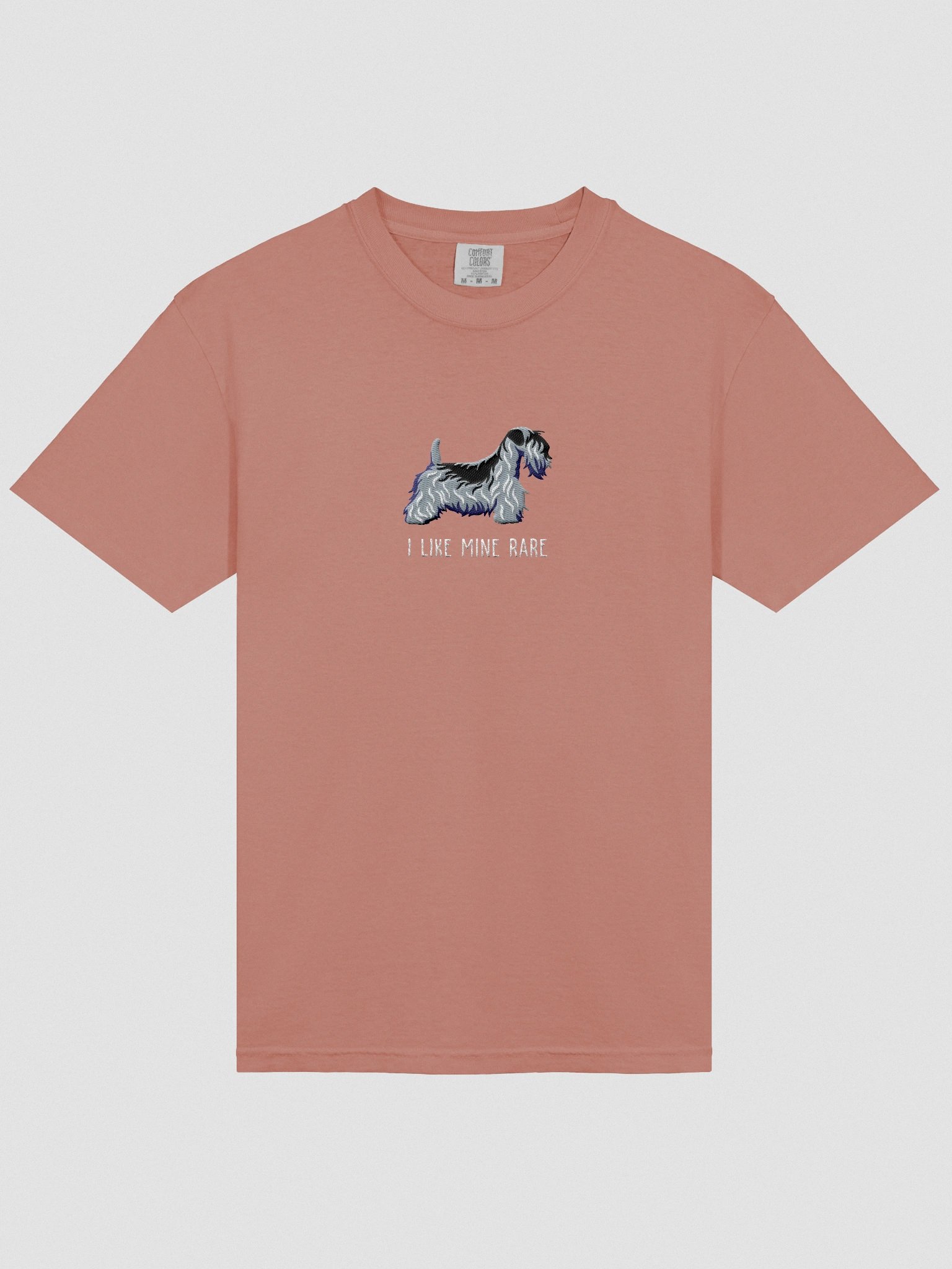 I Like Mine Rare T-Shirt(Embroidered) of a Sealyham Terrier(Blue) product image (6)